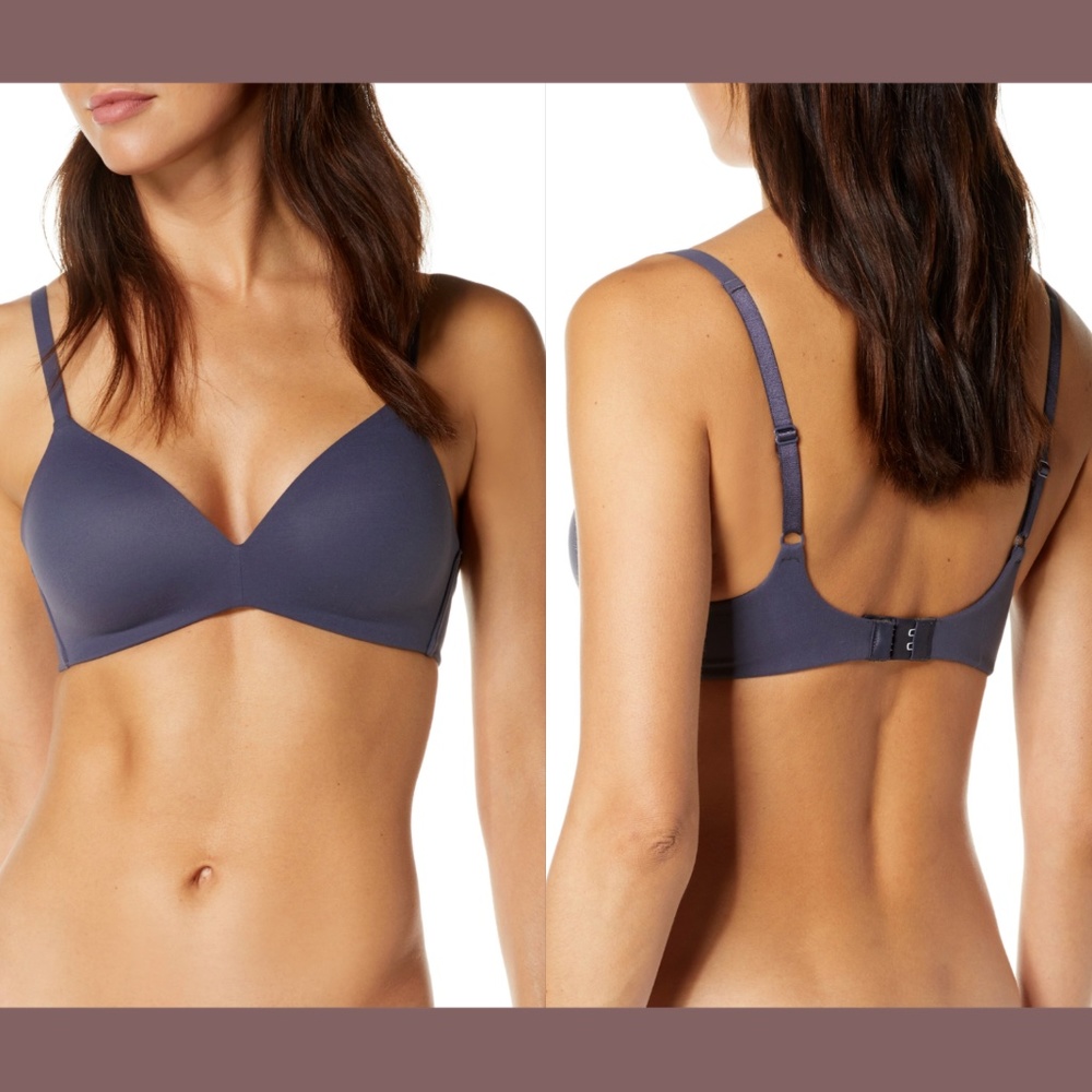 NWT $62 Wacoal How Perfect No-Wire Contour‎ Bra in Graphite [SZ 30D US]